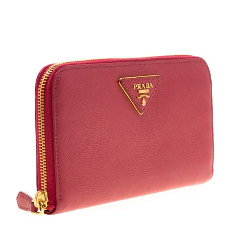 hot pink prada wallet|prada pink saffiano wallet.